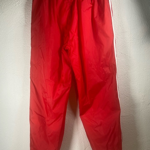 Vintage Adidas Nylon Windbreaker Pant Size Large Red Swishy - Picture 6 of 6